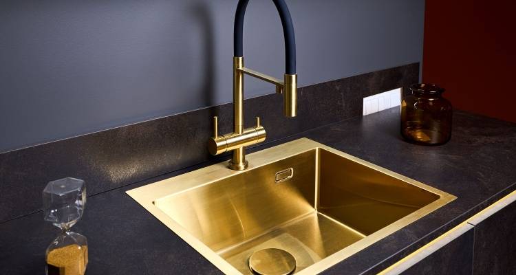 brass sink