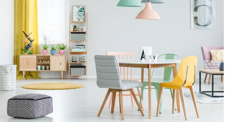 colourful dinging chairs