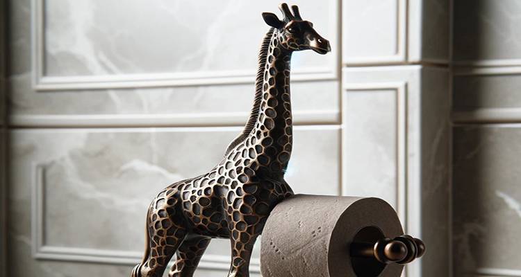 giraffe toilet roll holder