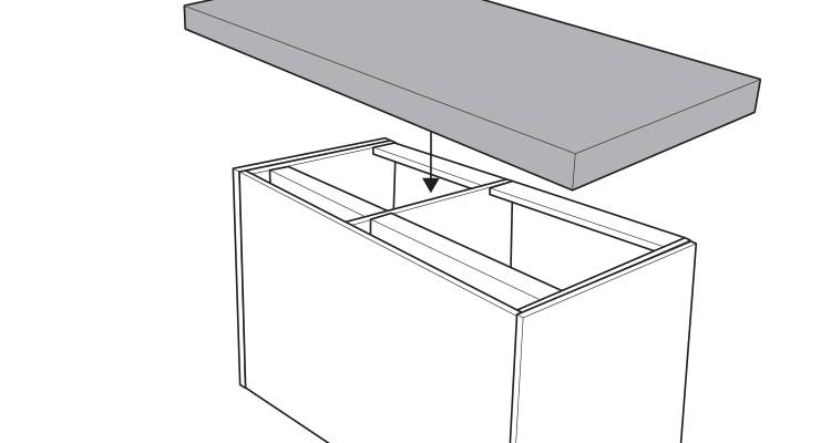 how to build a kitchen island step 15