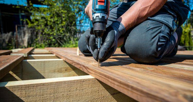 wooden porch construction