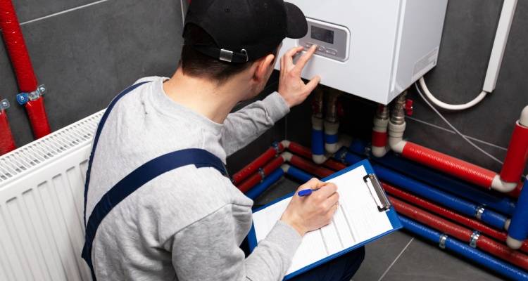 inspecting an electrical boiler