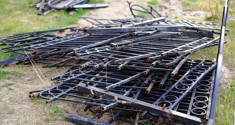 pile of fence panels