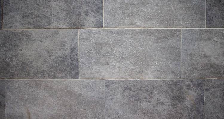 light grey stone flooring