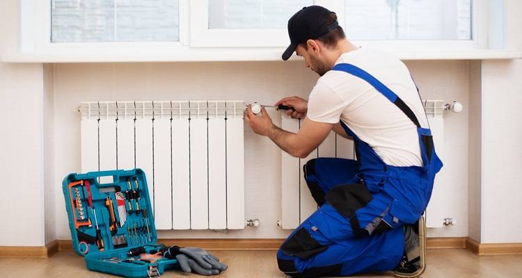 Engineer with radiator