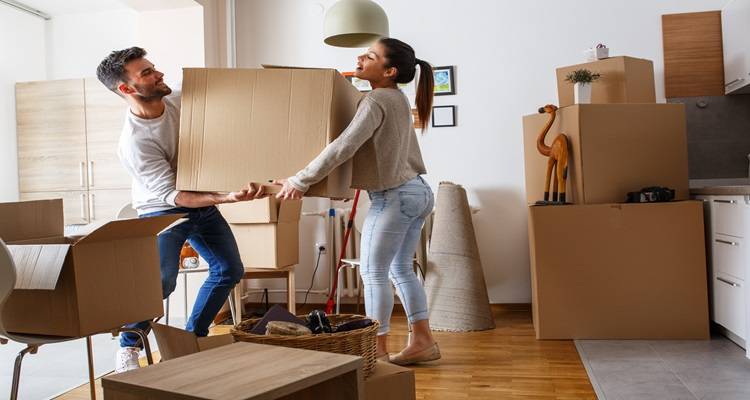 couple moving house