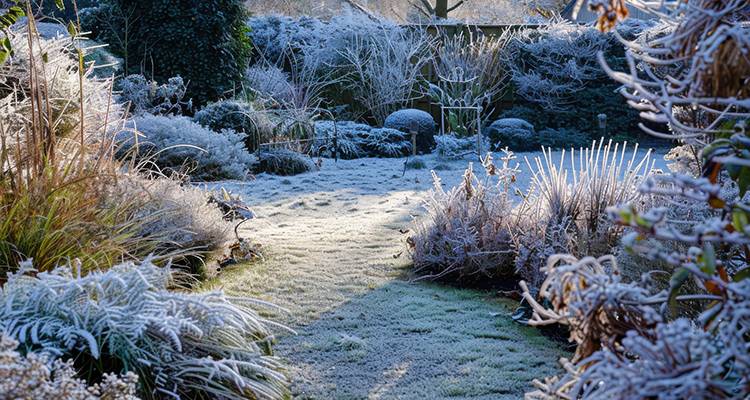 garden in the winter