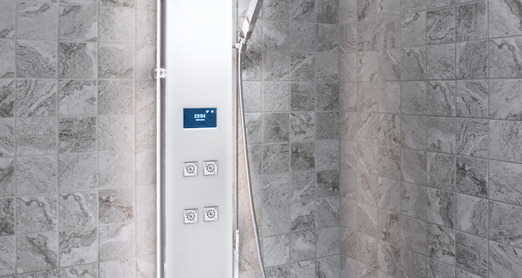 example of a digital shower installation