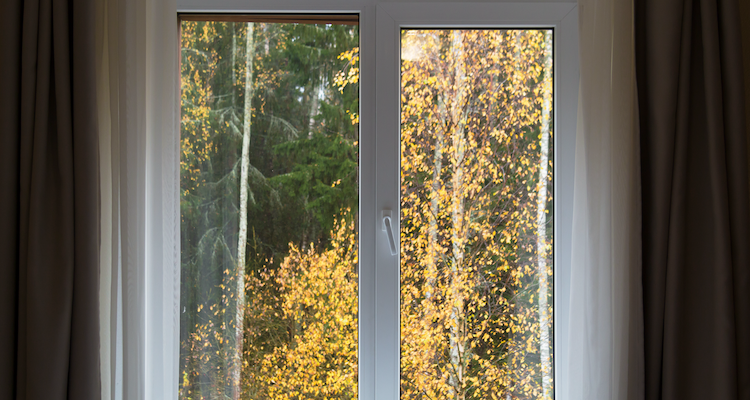 example of a casement window that's made of white uPVC