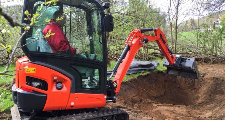 digging out a pond