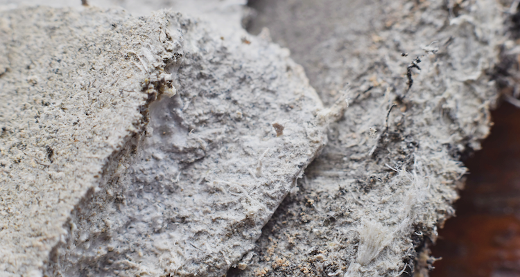 closeup of asbestos