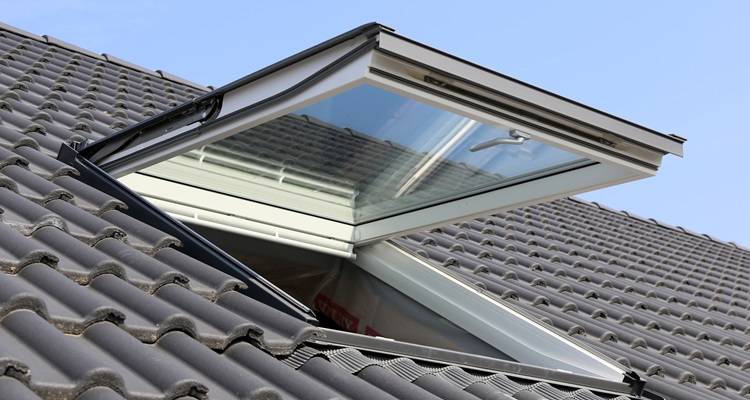 Velux window in roof